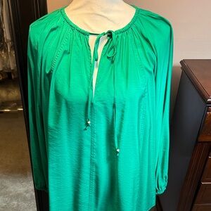 ANTONIO MELANI Vibrant Green Silk Blouse